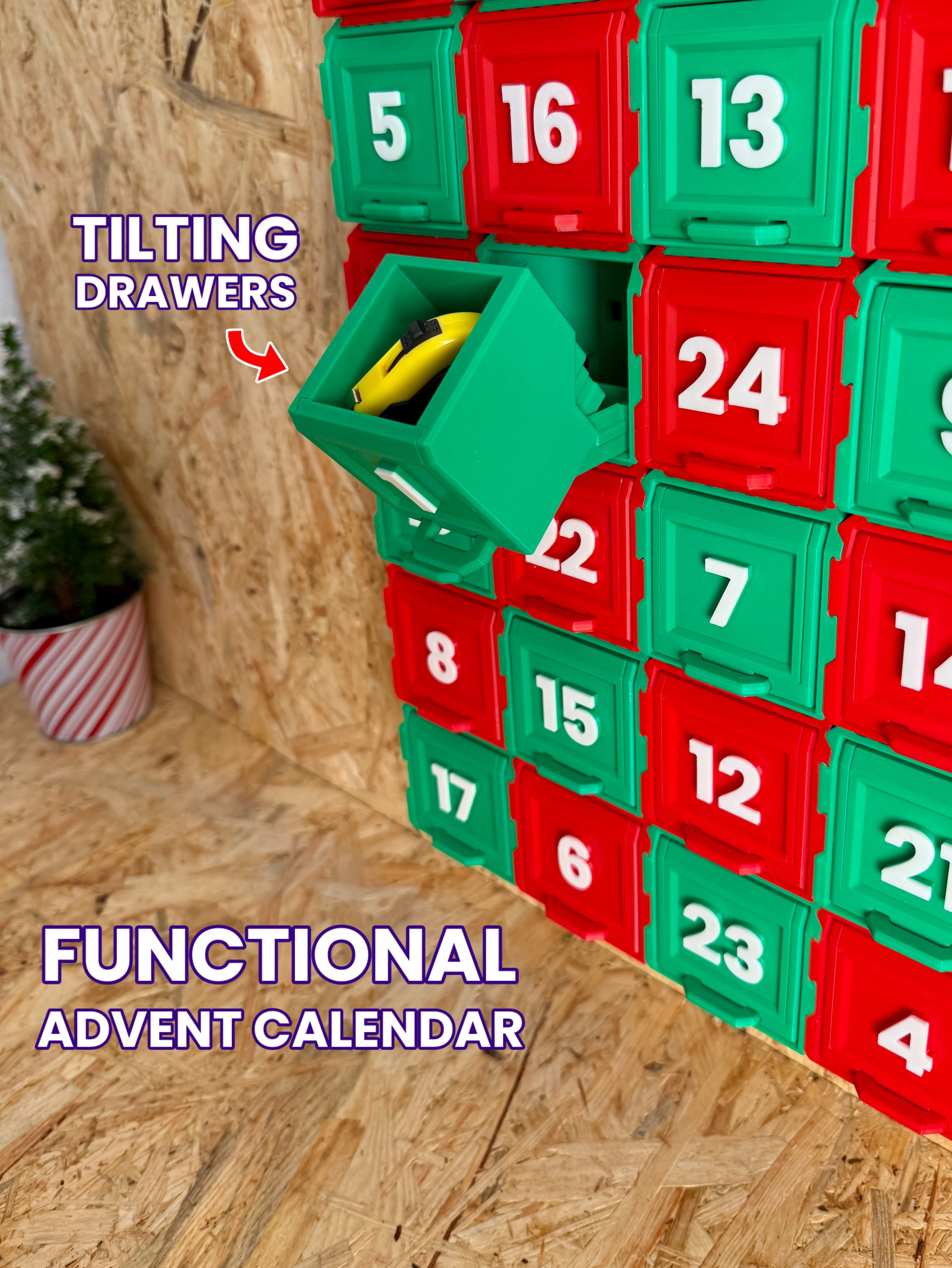 Christmas Containers - Functional Advent Calendar 3d model