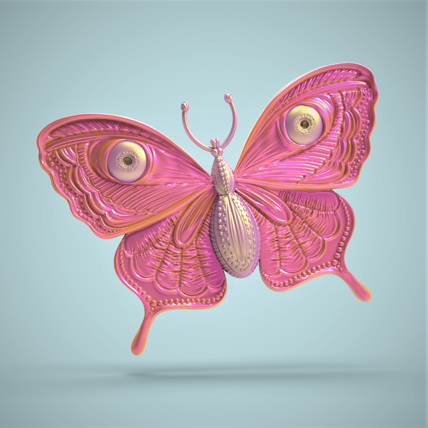 Butterfly Wall Art -Eyes 3d model