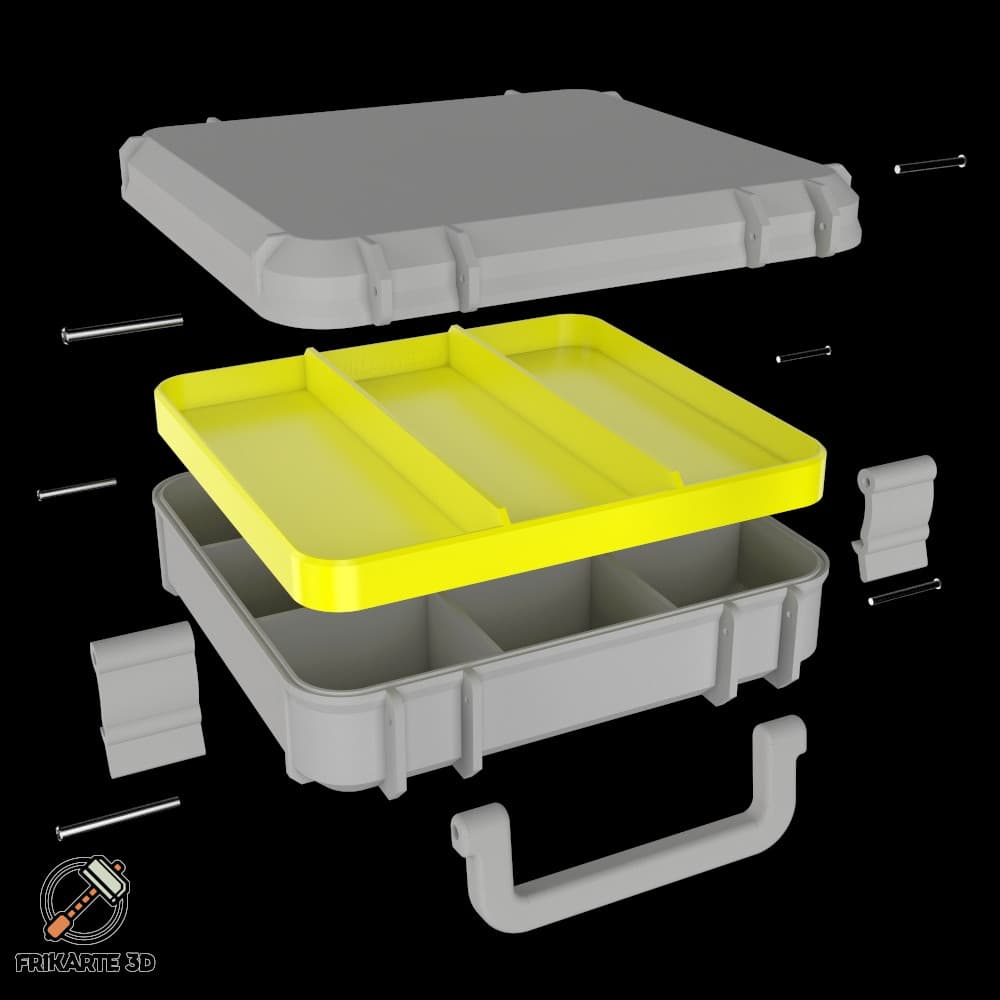 Modular ToolBox Tri-Slot Organizer Vertical 3d model
