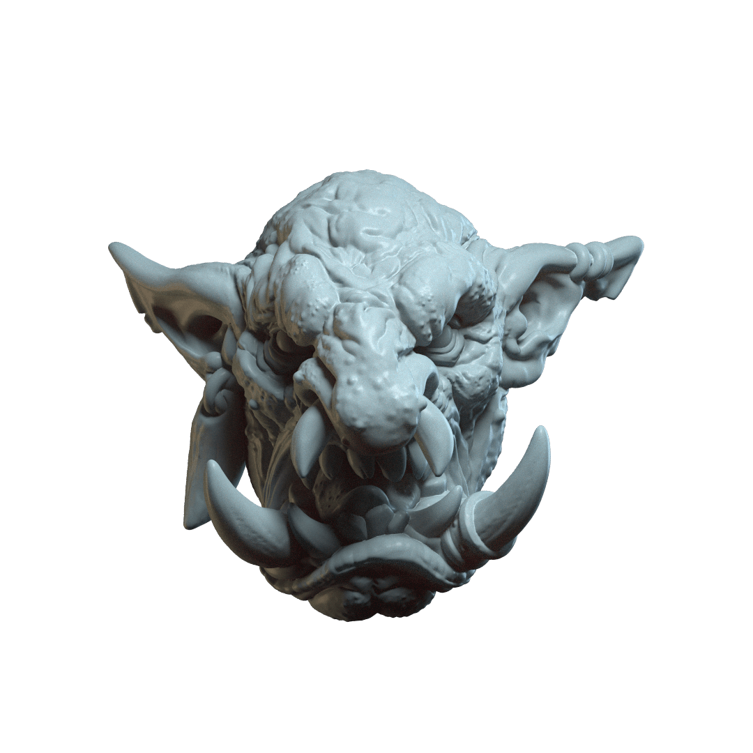 Snaggletooth v5 (actiong figure head) 3d model