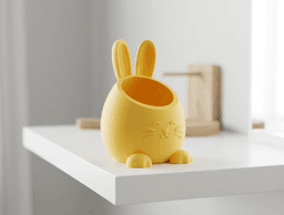 Yellow Rabbit Vase for Easter — Spring Table Decor 3d model