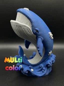 Humpback Whale Multi-Color 3MF | Ocean Decor | Bambu Ready 3d model