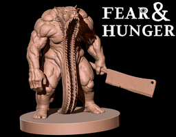 MOONLESS GUARD FEAR AND HUNGER TABLETOP D&D RPG miniature figurine – scale STL Fan Art 3d model
