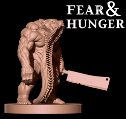 MOONLESS GUARD FEAR AND HUNGER TABLETOP D&D RPG miniature figurine – scale STL Fan Art 3d model