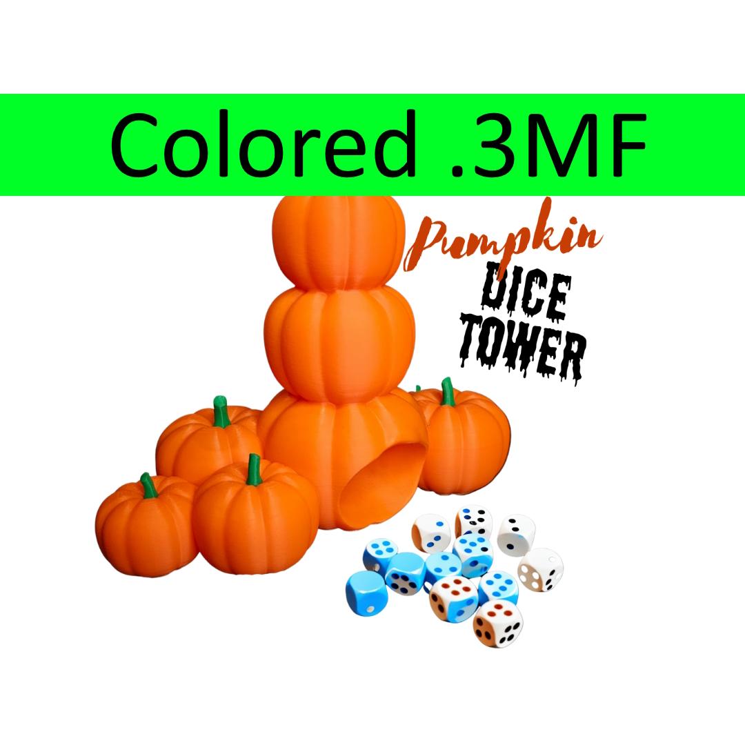 Pumpkin_Dice_Tower_Colored.3mf 3d model
