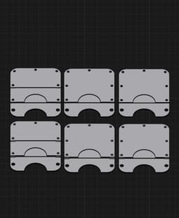 Vertical TPU wallet with rivets and grommets 3d model