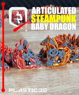 Steampunk Dragon Baby— The Seamless Clockwork Legend 3d model