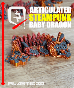 Steampunk Dragon Baby— The Seamless Clockwork Legend 3d model