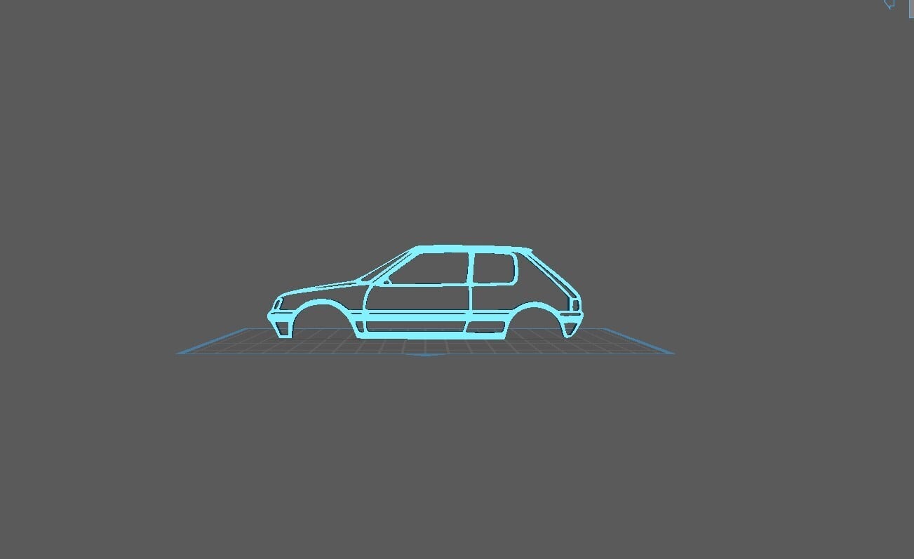 Peugeot - 205 Wall Art 3d model