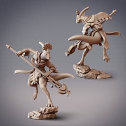 Parasaur Caster - Lyr'vessa, Dinovian Mage (Pre-supported) 3d model