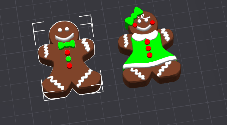 Gingerbread People Cookies 3d model