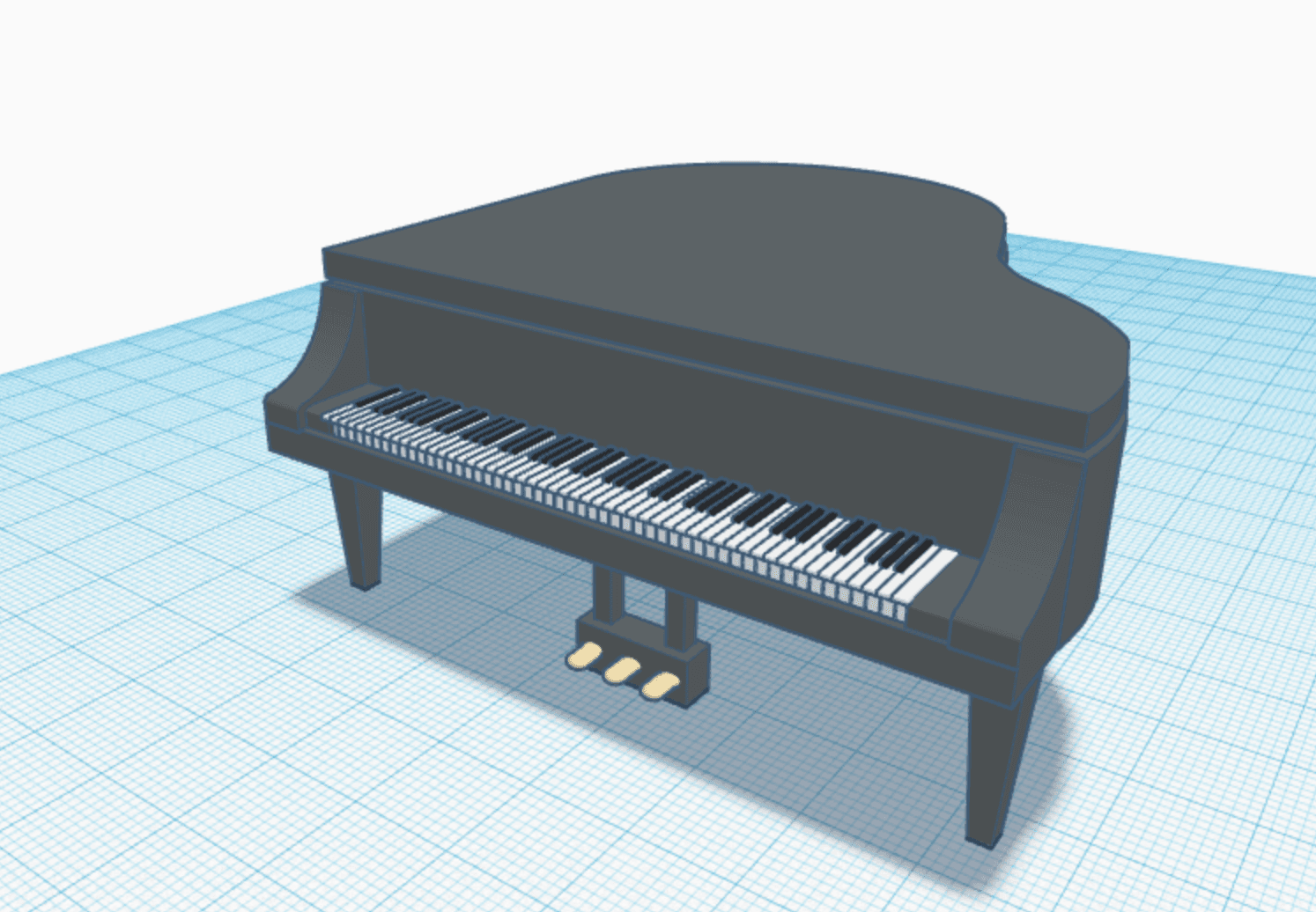 Piano Jewelry Box 3d model