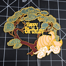 Lucky Cloud Mystical Nine-Tailed Fox Cake Topper 3d model