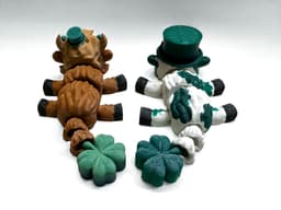 Shamrock Holstein Cow and Shamrock Highland Cow 3d model