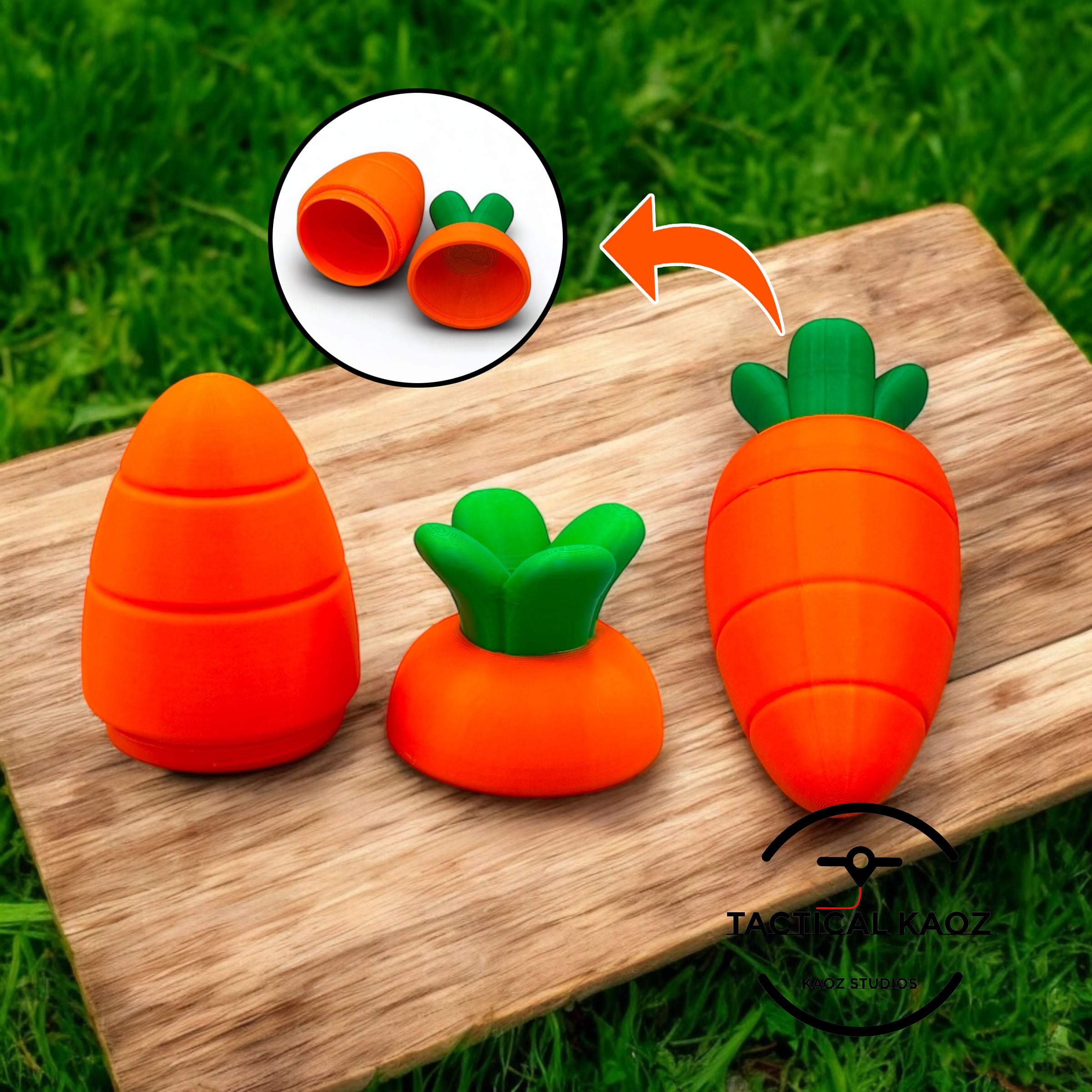 Twist & Store Carrot Container 3d model