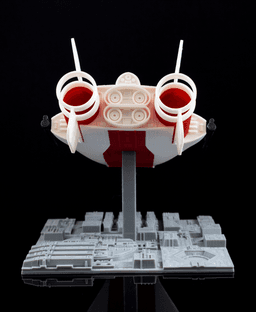 A-Wing over Death Star - Star Wars - No Supports, No AMS 3d model