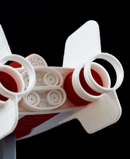 A-Wing over Death Star - Star Wars - No Supports, No AMS 3d model