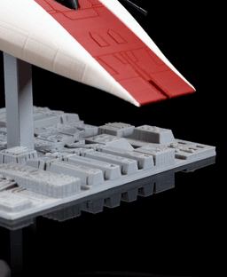A-Wing over Death Star - Star Wars - No Supports, No AMS 3d model