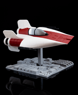 A-Wing over Death Star - Star Wars - No Supports, No AMS 3d model
