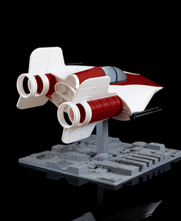 A-Wing over Death Star - Star Wars - No Supports, No AMS 3d model