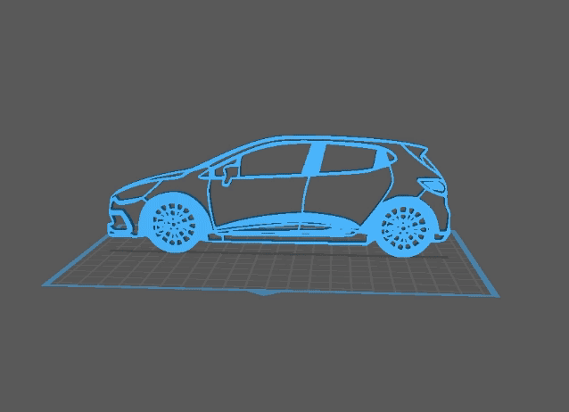 Renault - Clio 4 RS Wall Art 3d model