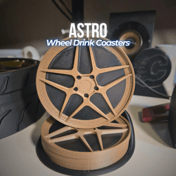 Kansei Astro Wheel Drink Coaster & Stand 3d model
