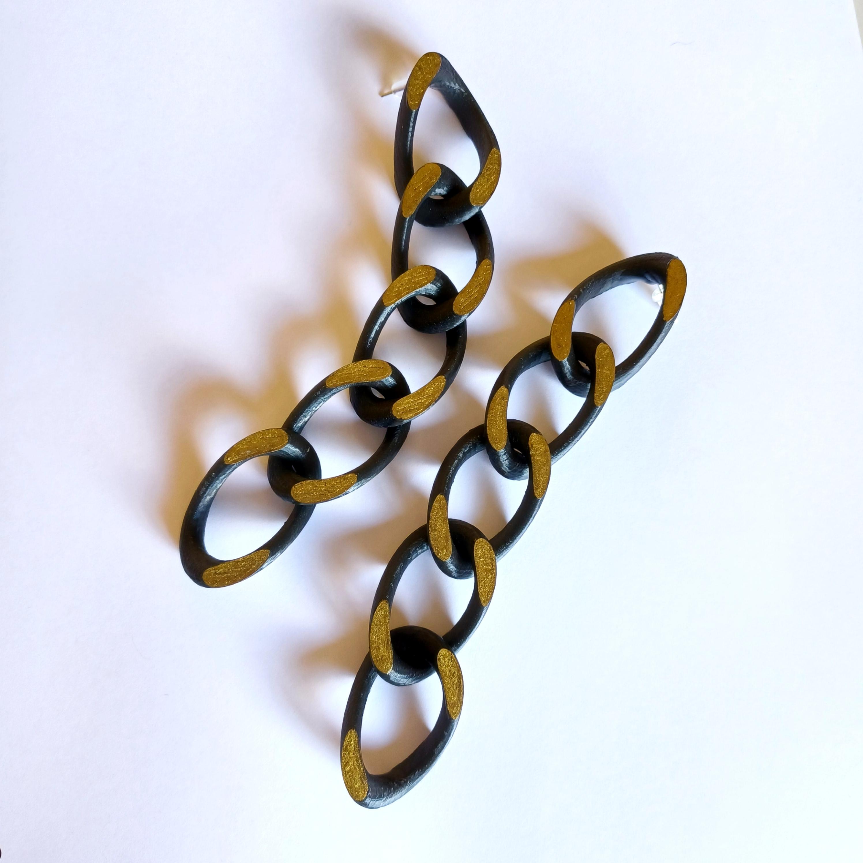Chain earrings. 3d model