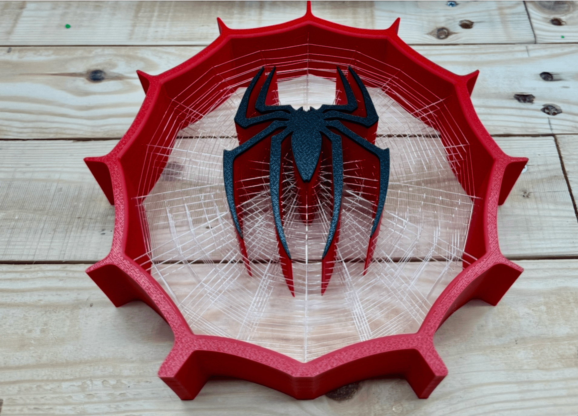 Spider webbed string art 3d model