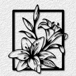 Easter lillies wall art flowers home decor 3d model