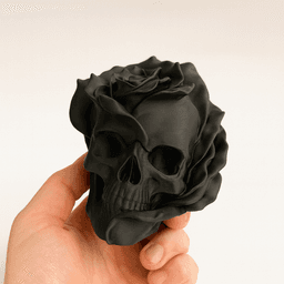 THE SKELETON HEAD ROSE / FORBIDDEN ROSE / GOTHIC DECOR / HALLOWEEN DECOR 3d model