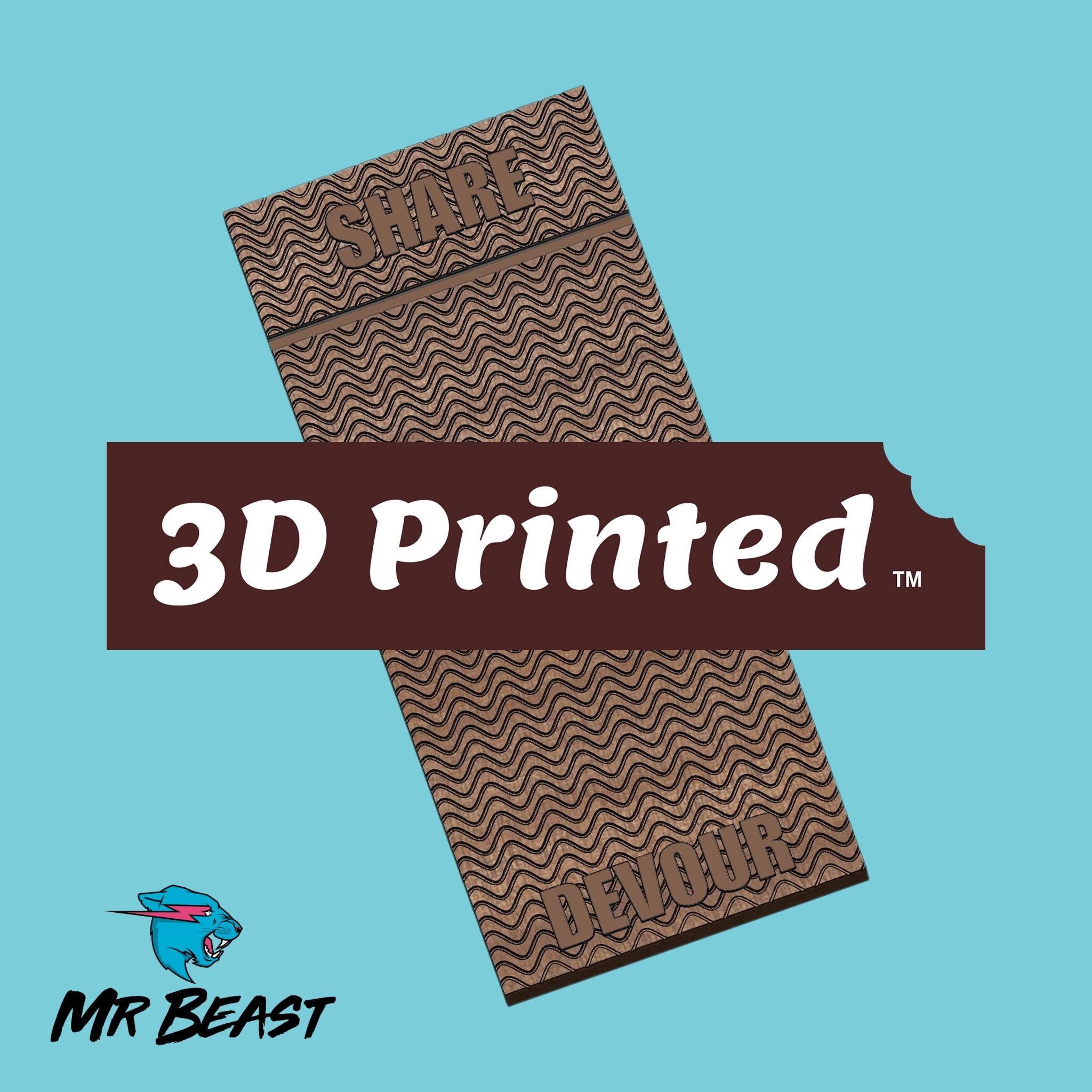 MrBeast 3D Printed Chocolate Bar Replica 3d model