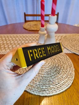 Customisable Prism Sign - Make in your slicer! 3d model