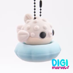 Pufferfish Clicker + Keychain 3d model