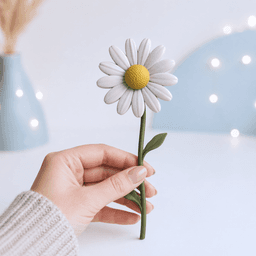 Daisy Floral Decor | Flower Head & Stem – Modular Assembly 3d model