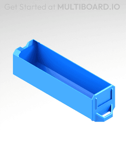 1x1x3 LU - Labelled - Magnetic - Simple Multibin Drawer 3d model