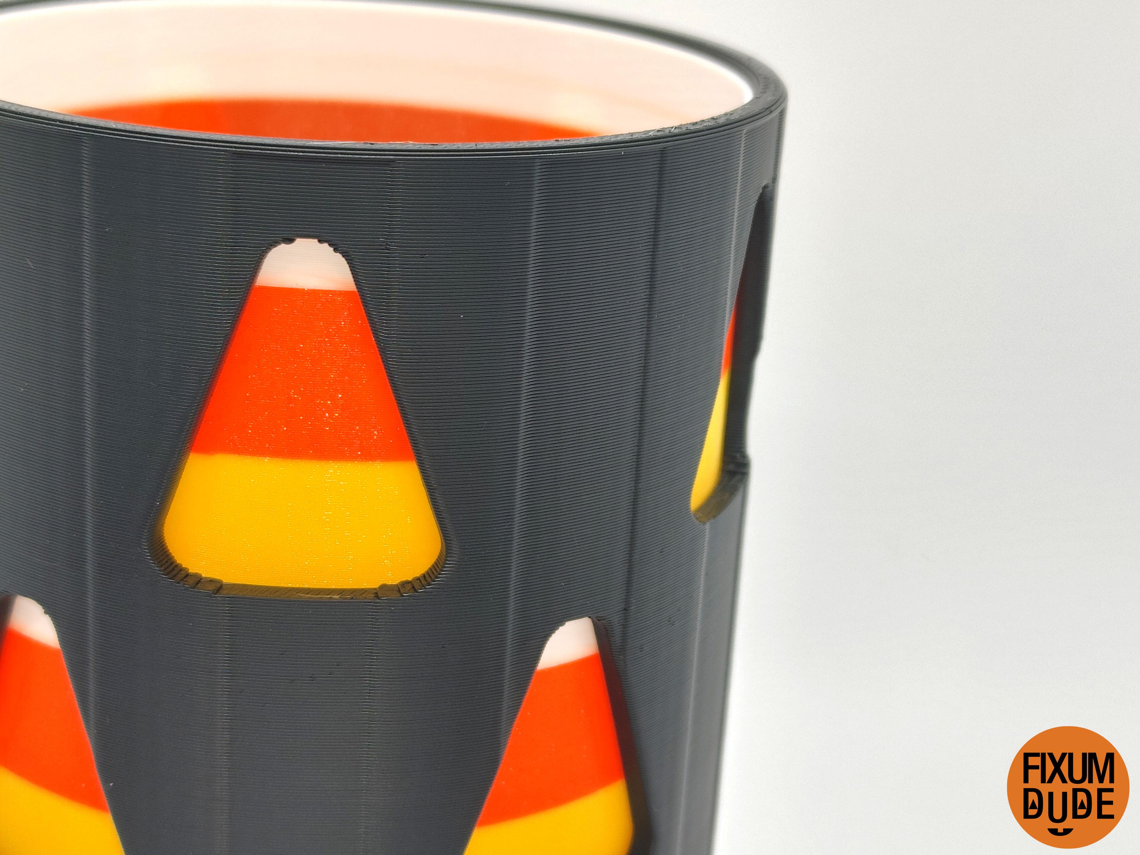 Candy Corn Cutout Vase with Insert 3d model