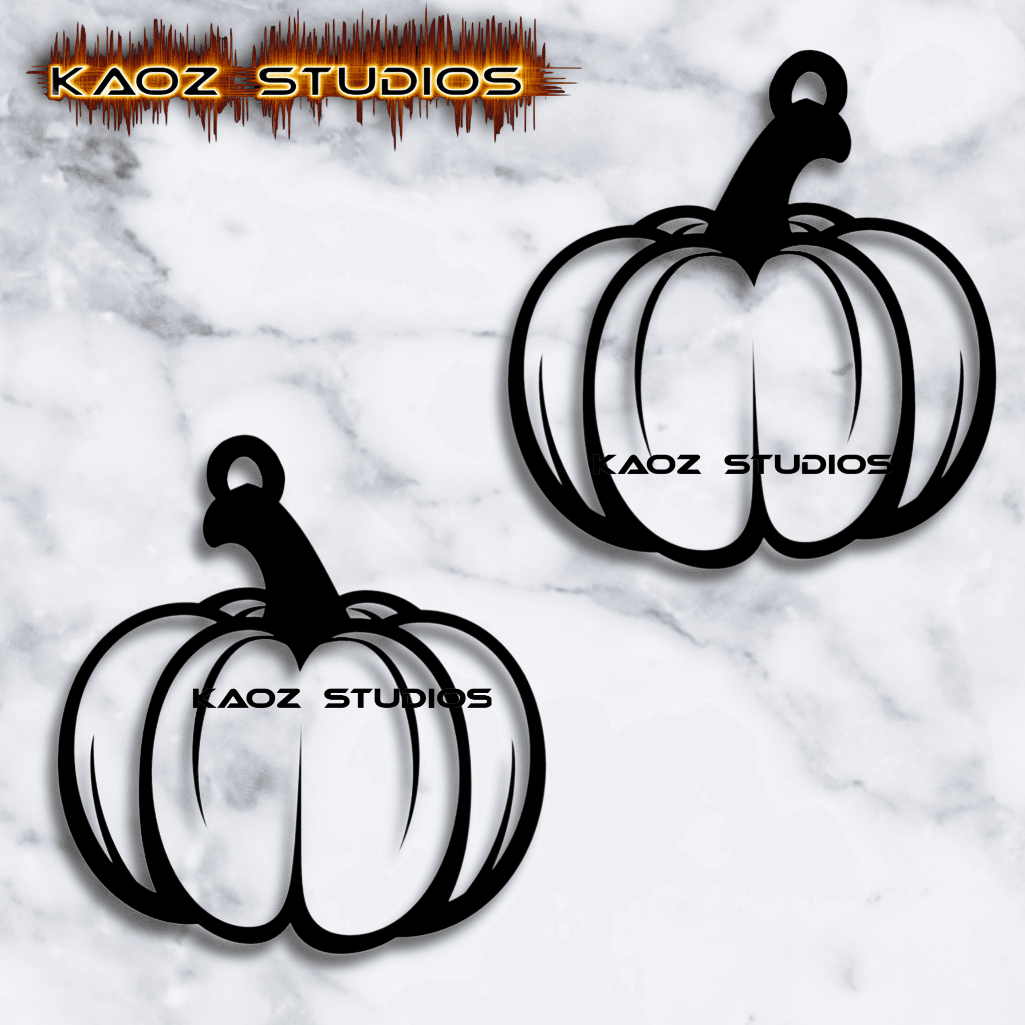 pumpkin earrings autumn jewelery thanksgiving pendant 3d model