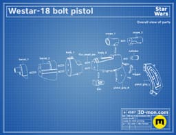 Westar-18 Bolt Pistol 3d model