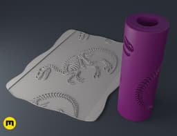 Texture Roller โ Fossil Velociraptor Skeleton 3d model