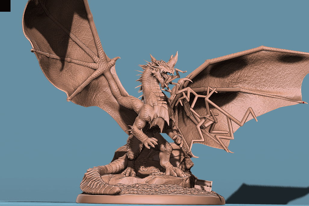 Ancient Blue Dragon 3d model
