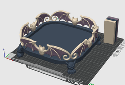 Gothic Bat Tray 3MF | Gothic Decor Multi-Color | Functional 3d model