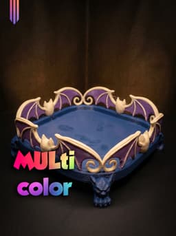 Gothic Bat Tray 3MF | Gothic Decor Multi-Color | Functional 3d model