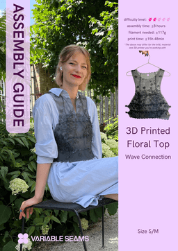 Floral Top – Modular 3D-Printed Fashion 3d model