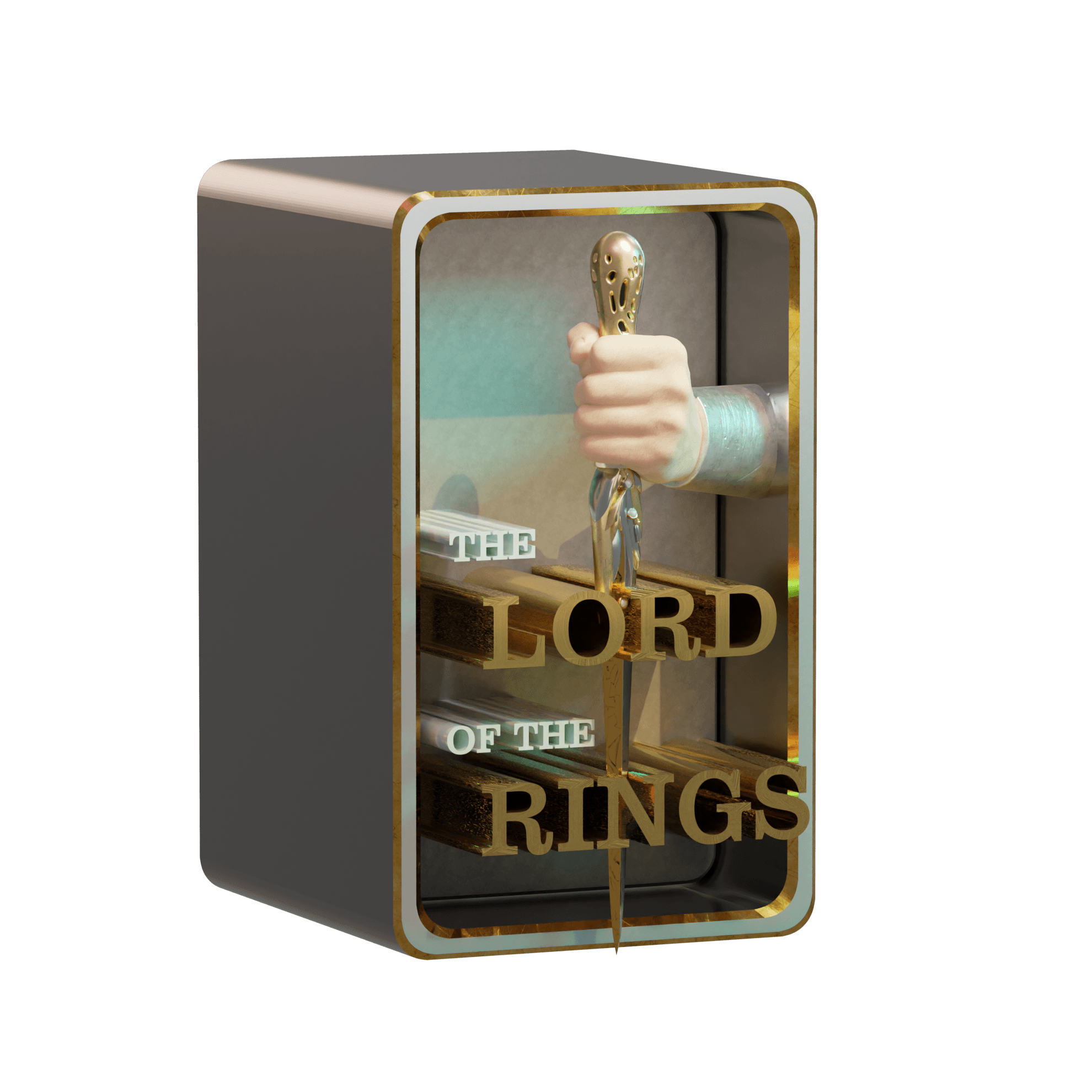 Rings of Power Book Case Display 3d model