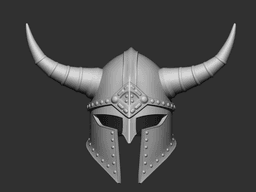 Viking Horned Helmet #3 – Wearable STL & 3MF 3d model