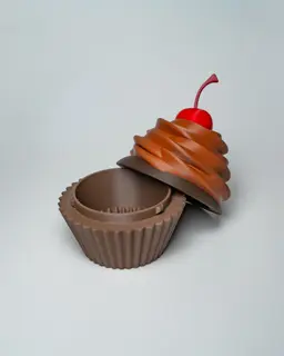 Cupcake Container - A container in the shape of a cupcake 3d model