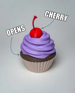 Cupcake Container - A container in the shape of a cupcake 3d model
