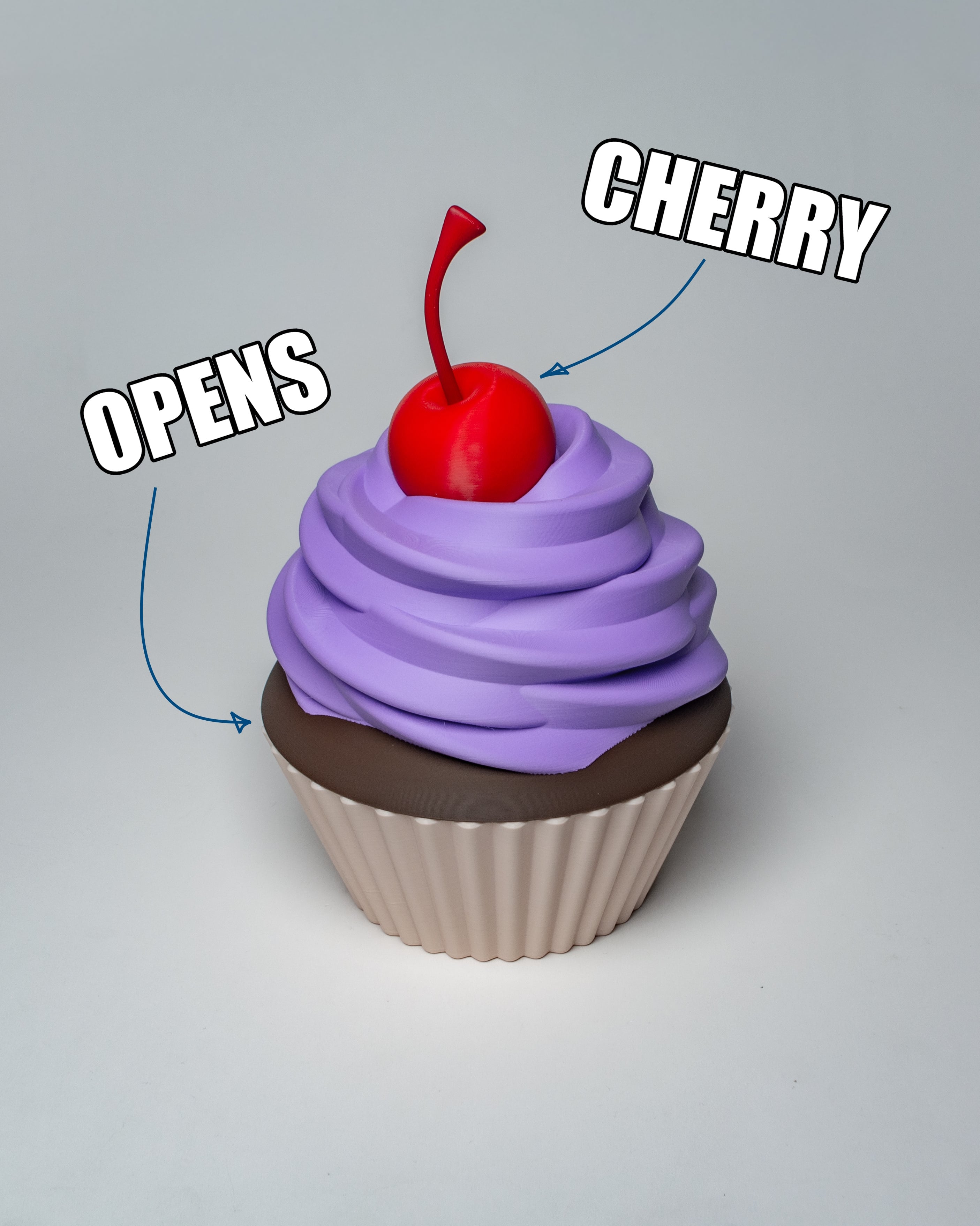 Cupcake Container - A container in the shape of a cupcake 3d model