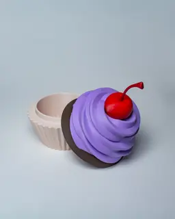 Cupcake Container - A container in the shape of a cupcake 3d model