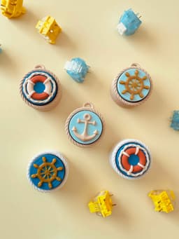 Nautical Clicker Keychain Fidget Toy Bundle 3d model
